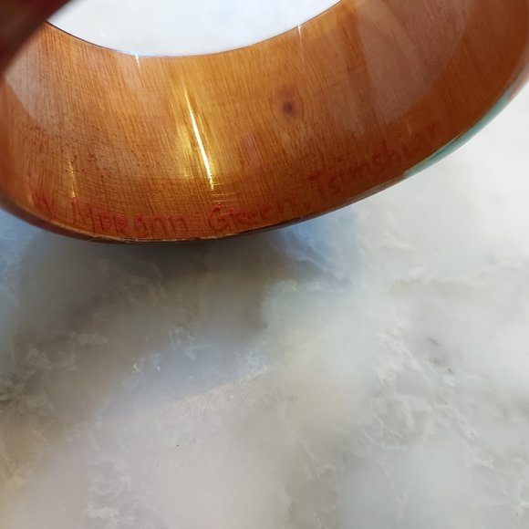 Indigenous Wood & Paper Laminate Bangle Bracelet, design by Morgan Green - Picture 2 of 2